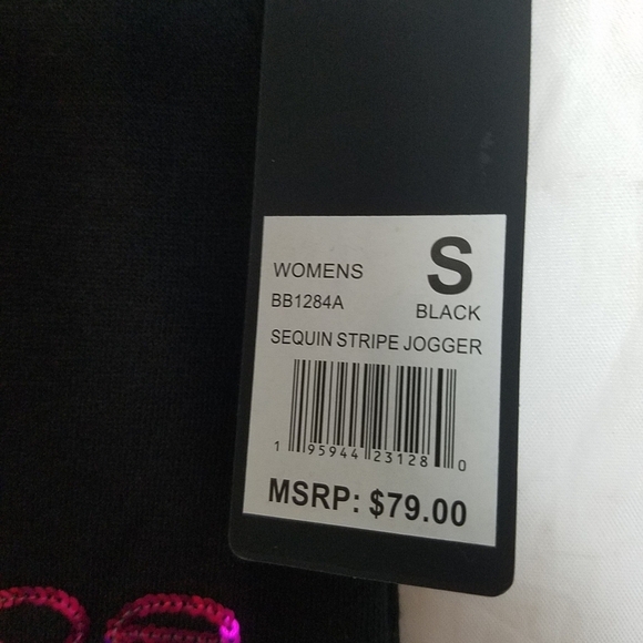 BeBeblack sequin stripe joggers size small - Picture 8 of 10